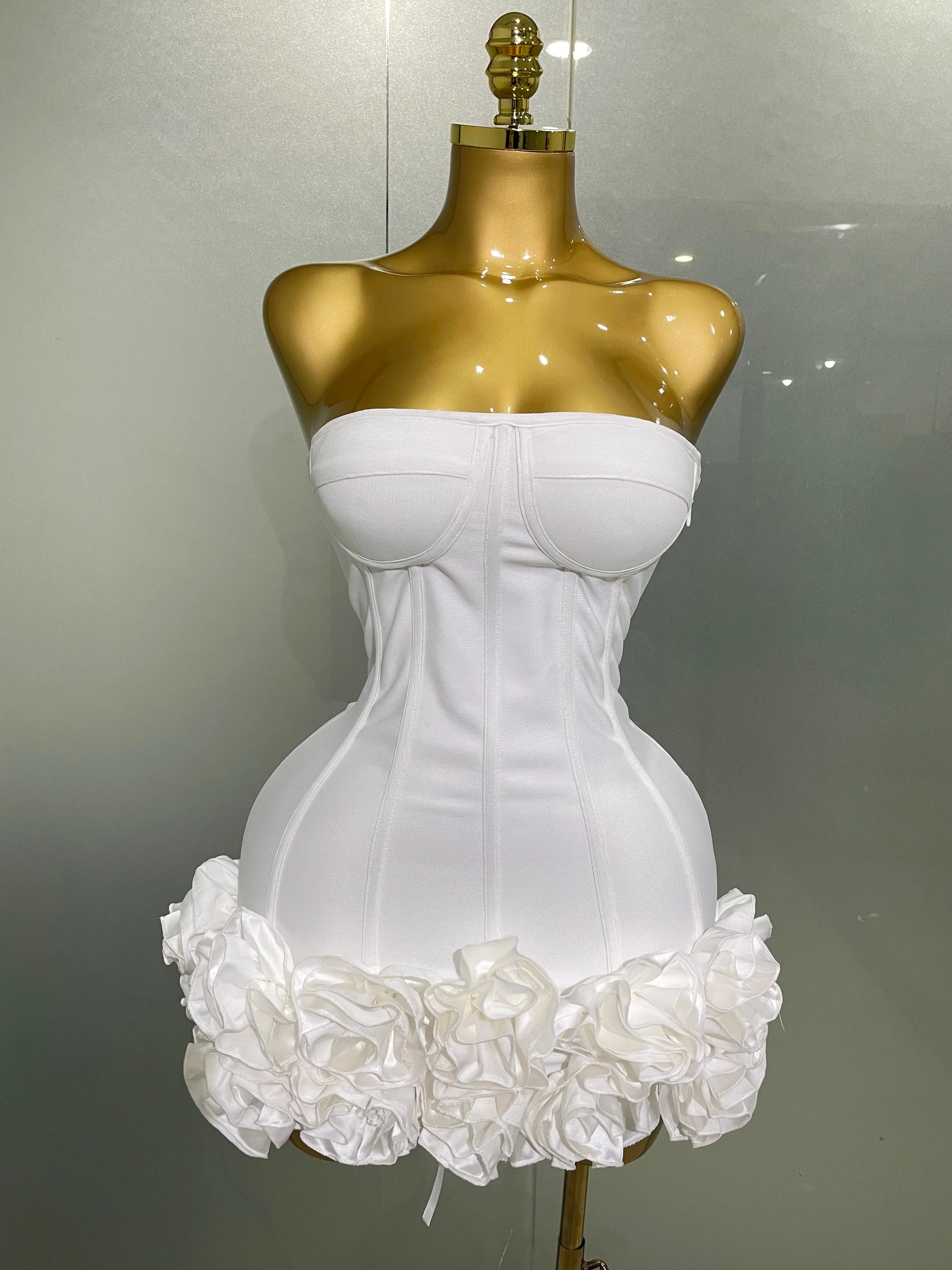 Tiana Bandage Mini Dress WHITE
