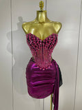 Krystal Dress Set Rose Red