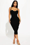 Martha Bandage Midi Dress Black