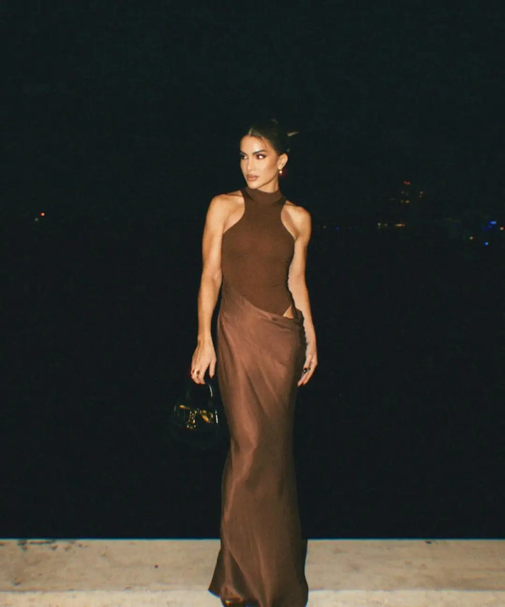 Tori Satin Maxi Dress