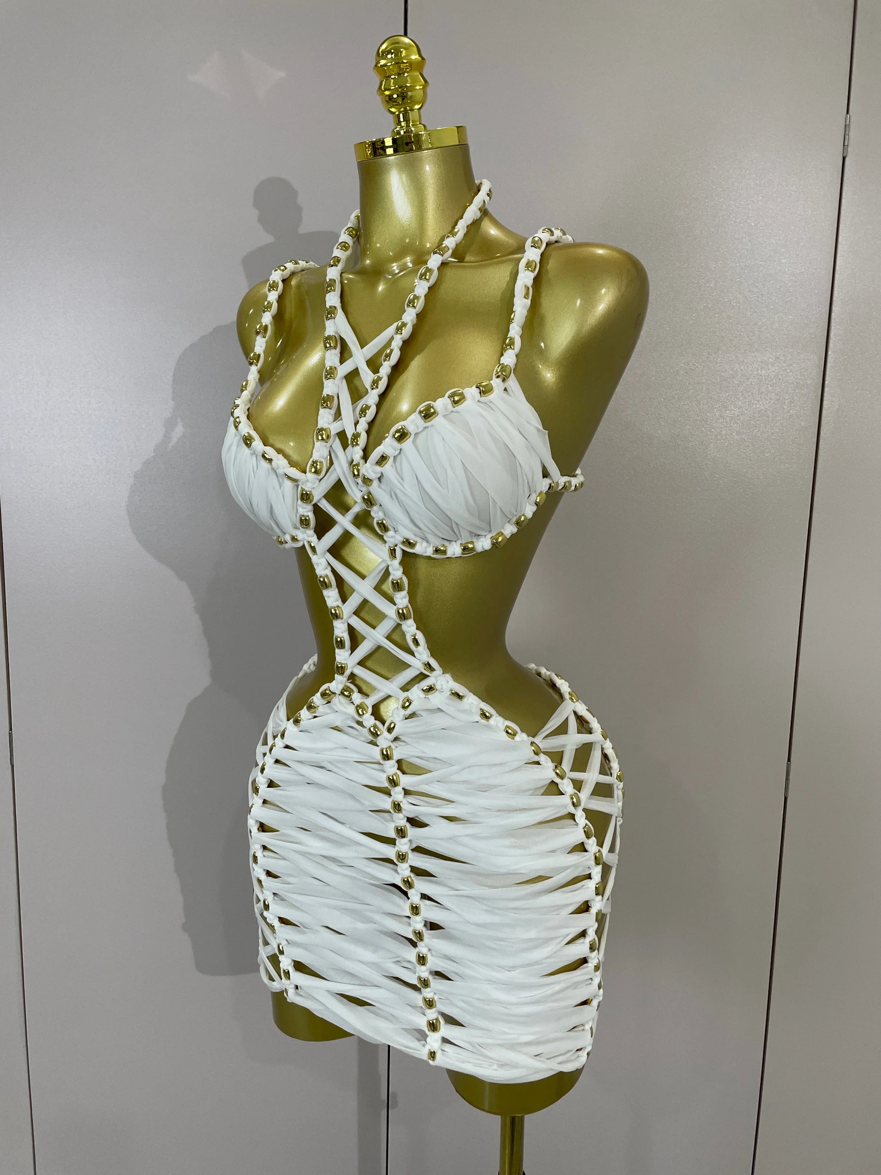 Kayda Luxe Mini Dress- White
