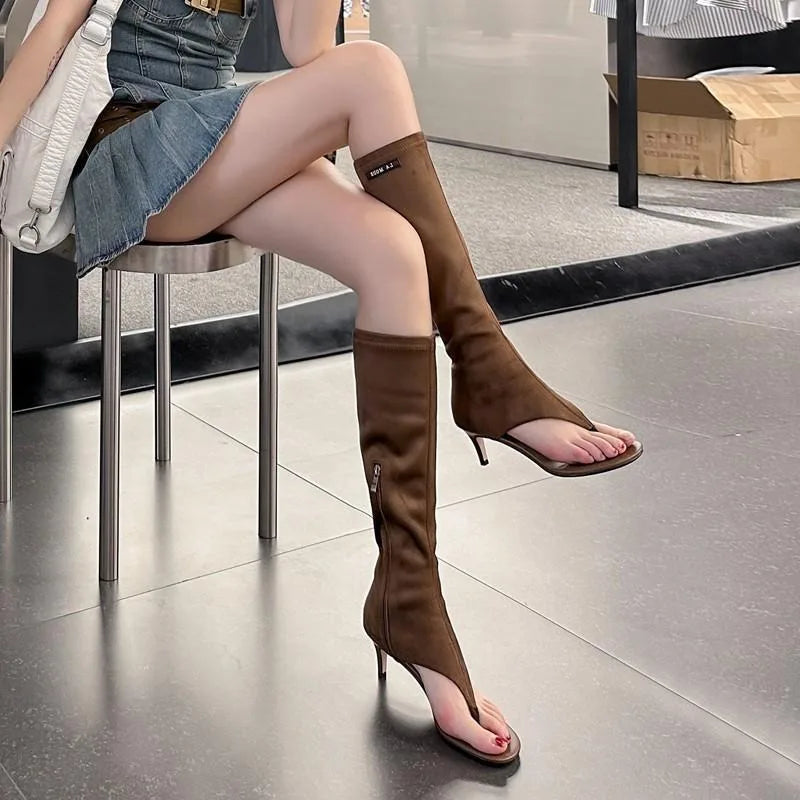 Open Toe Heel Boots