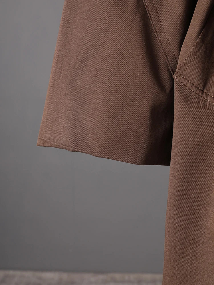 Brown Belted Trench Coat