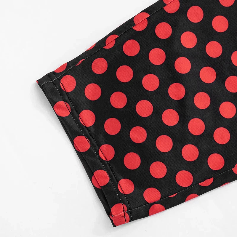 Polka Dot Print Capris Set