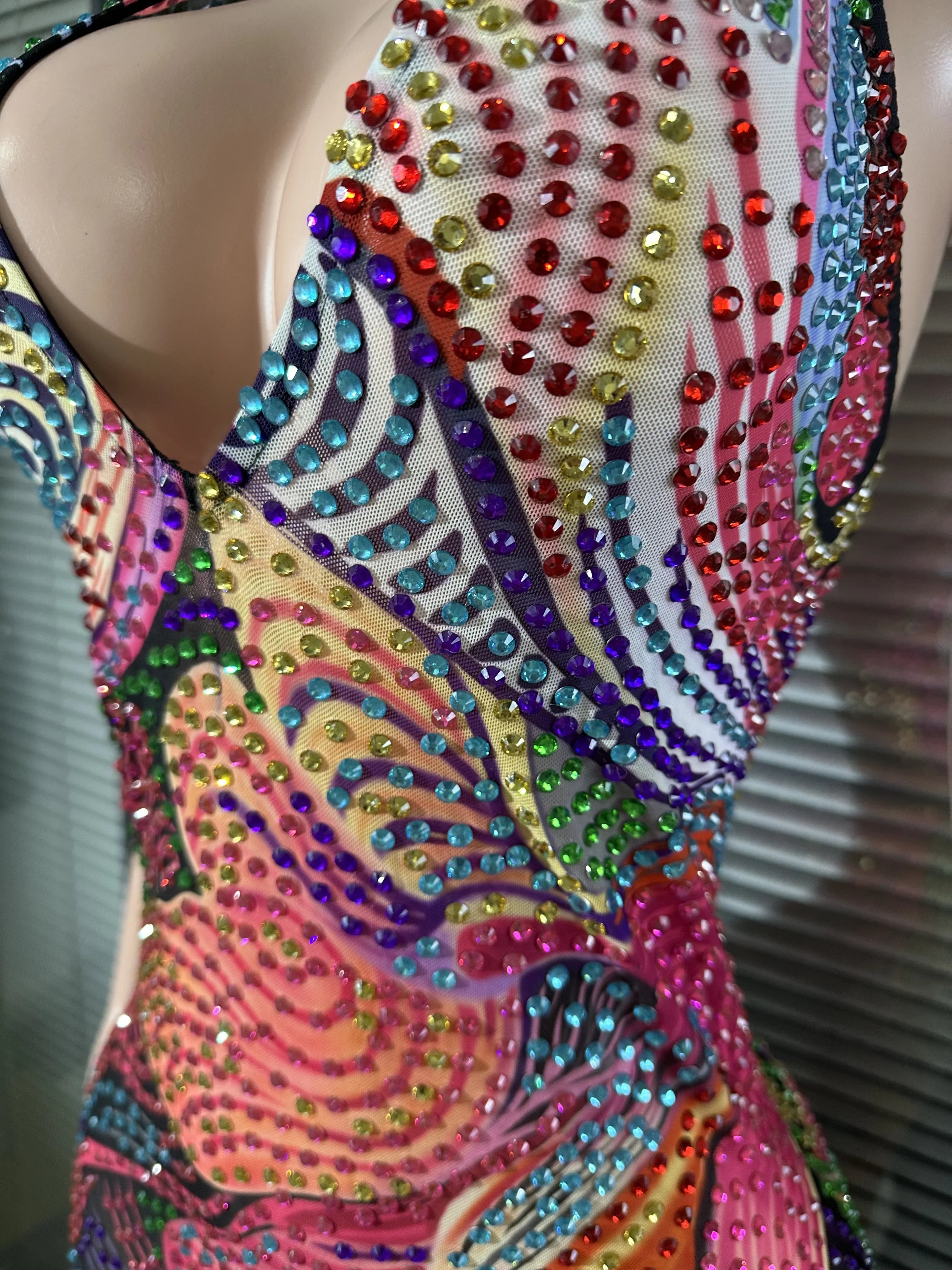 Opulent Crystal Mini Dress