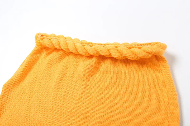 Pearl Plait Crochet Mini Skirt Set