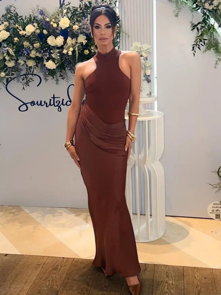Tori Satin Maxi Dress