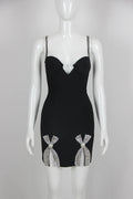 Bow Bandage Dress Black