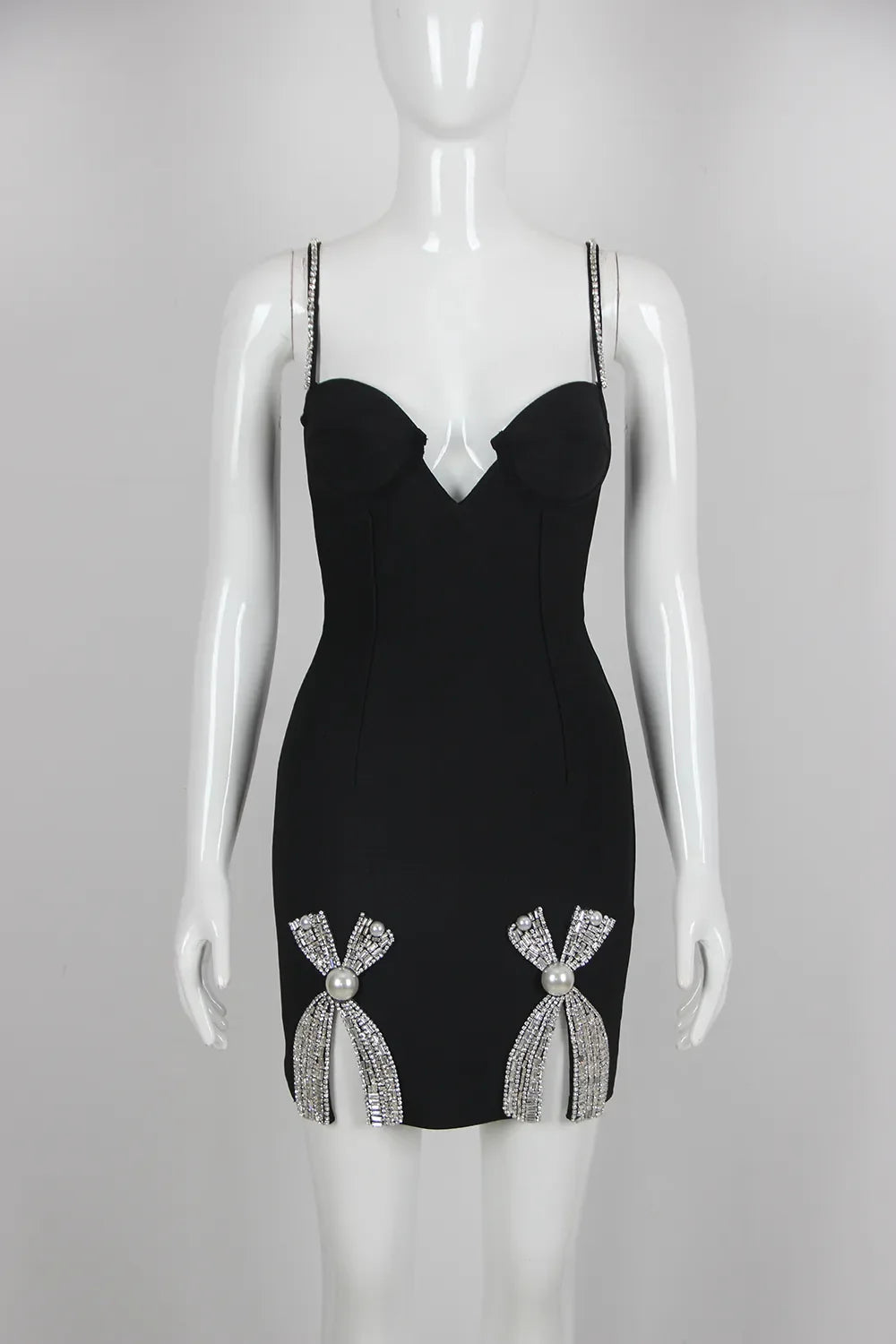 Bow Bandage Dress Black