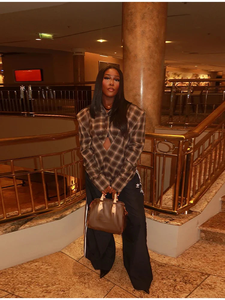 Plaid Flattering Blouse