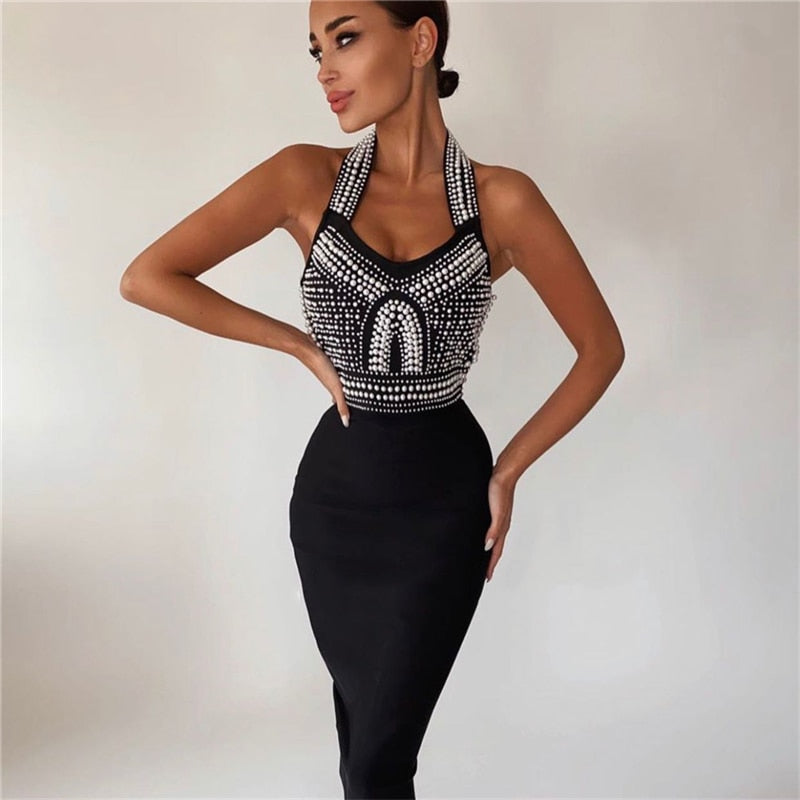 Shining Star Bandage Dress black