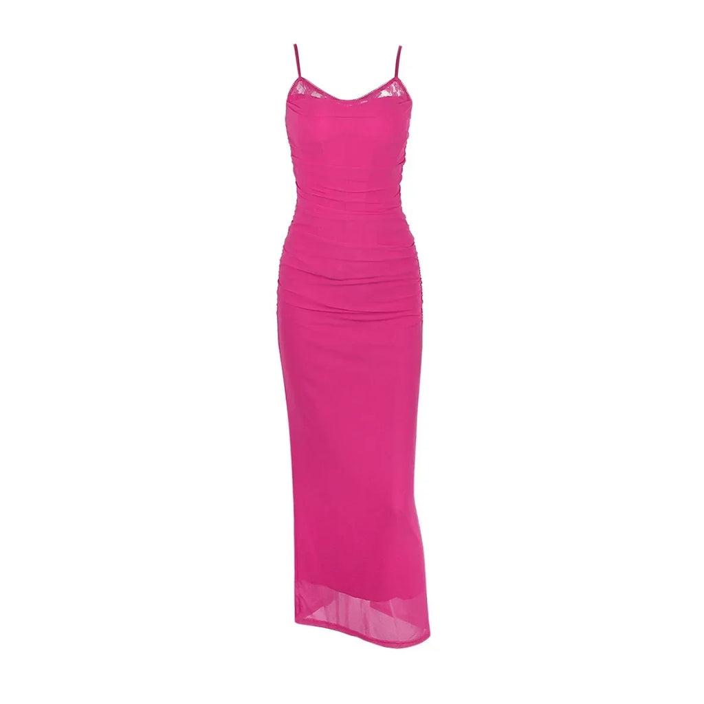 Sonia Mesh Bodycon Maxi Dress