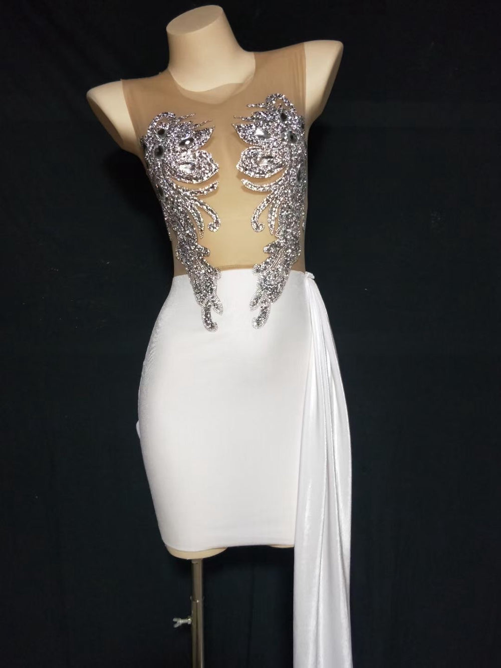 Sparkly Rhinestones Mesh Dress
