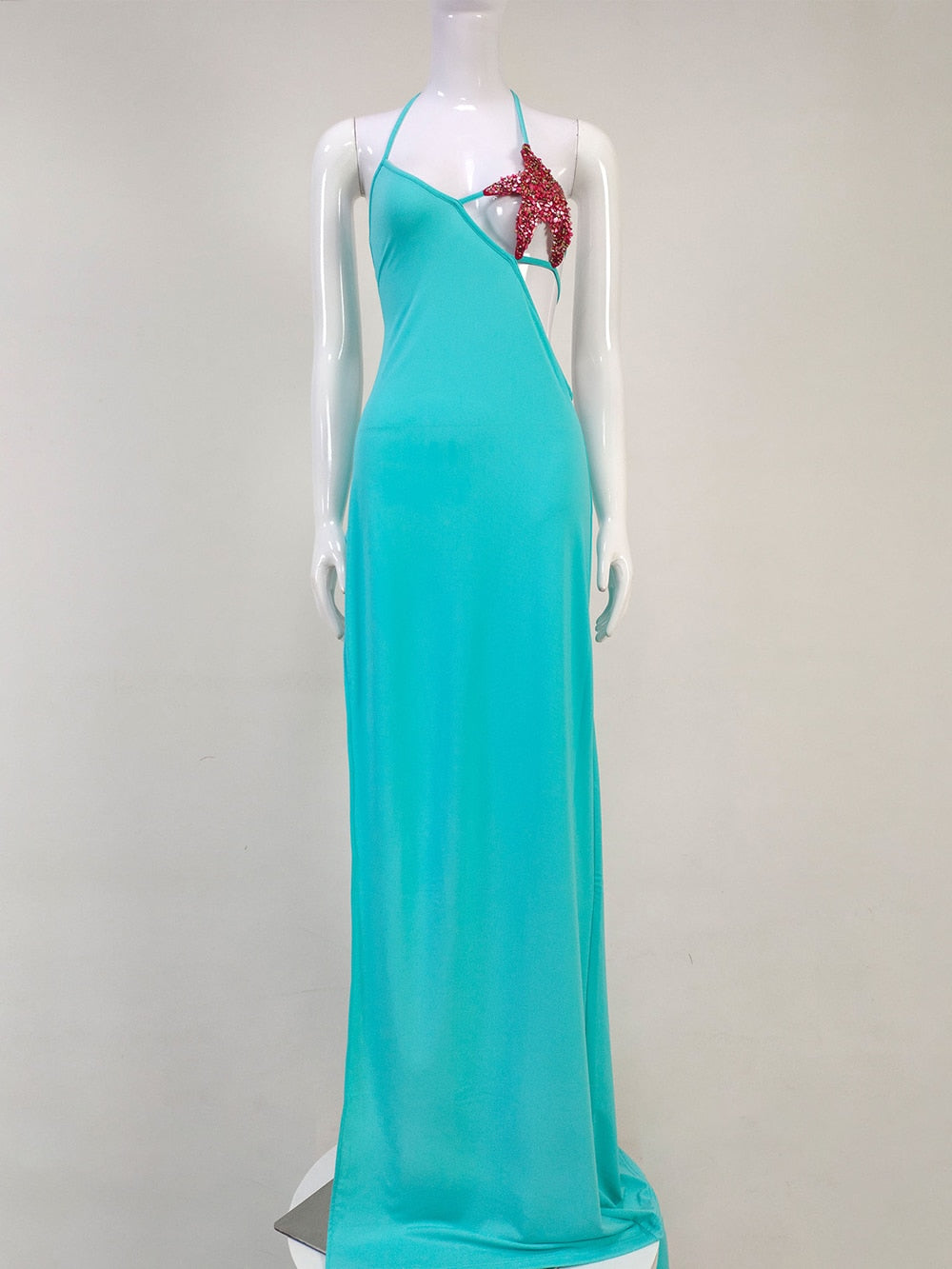 Star Backless Maxi Dress