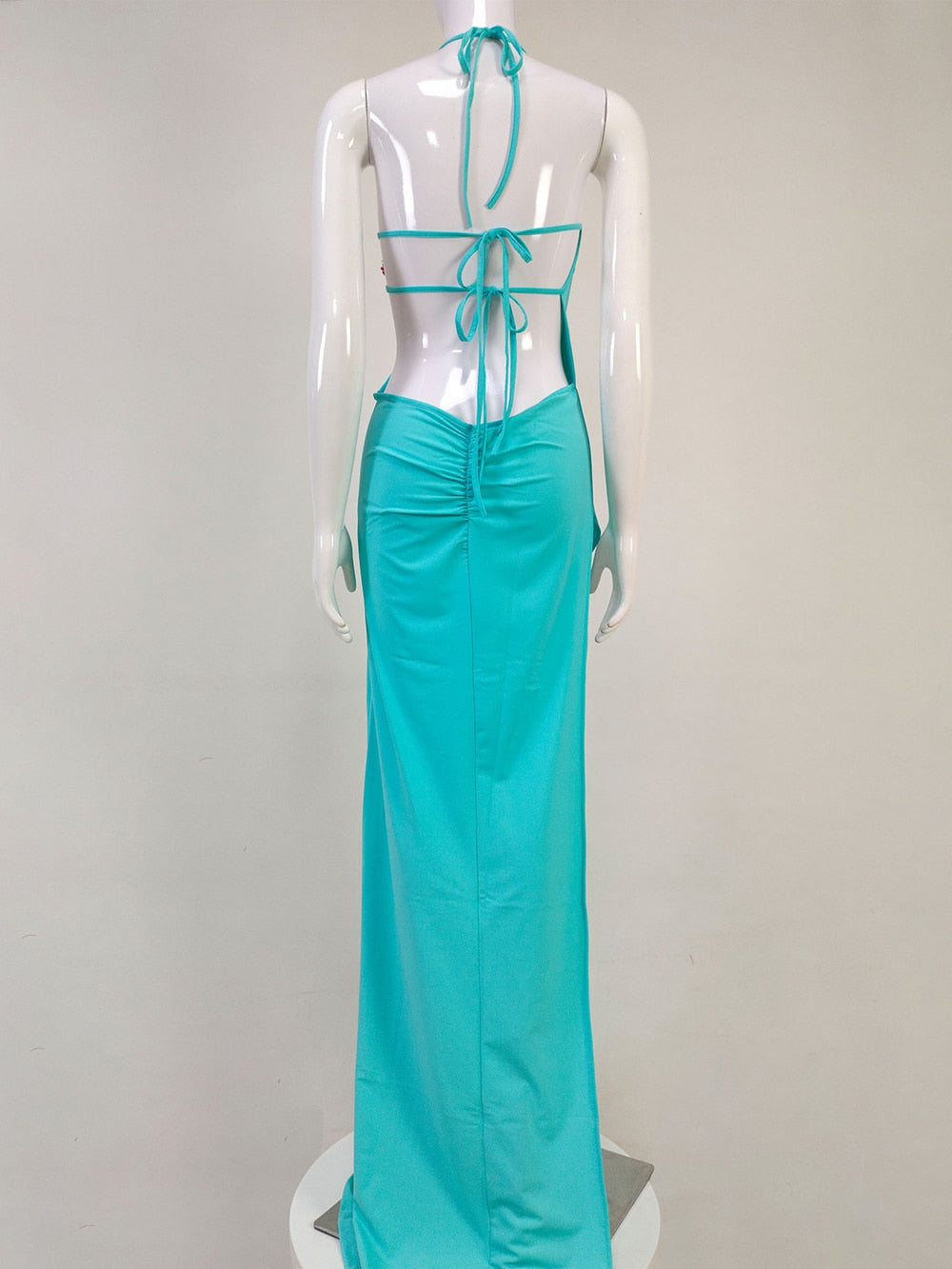 Star Backless Maxi Dress