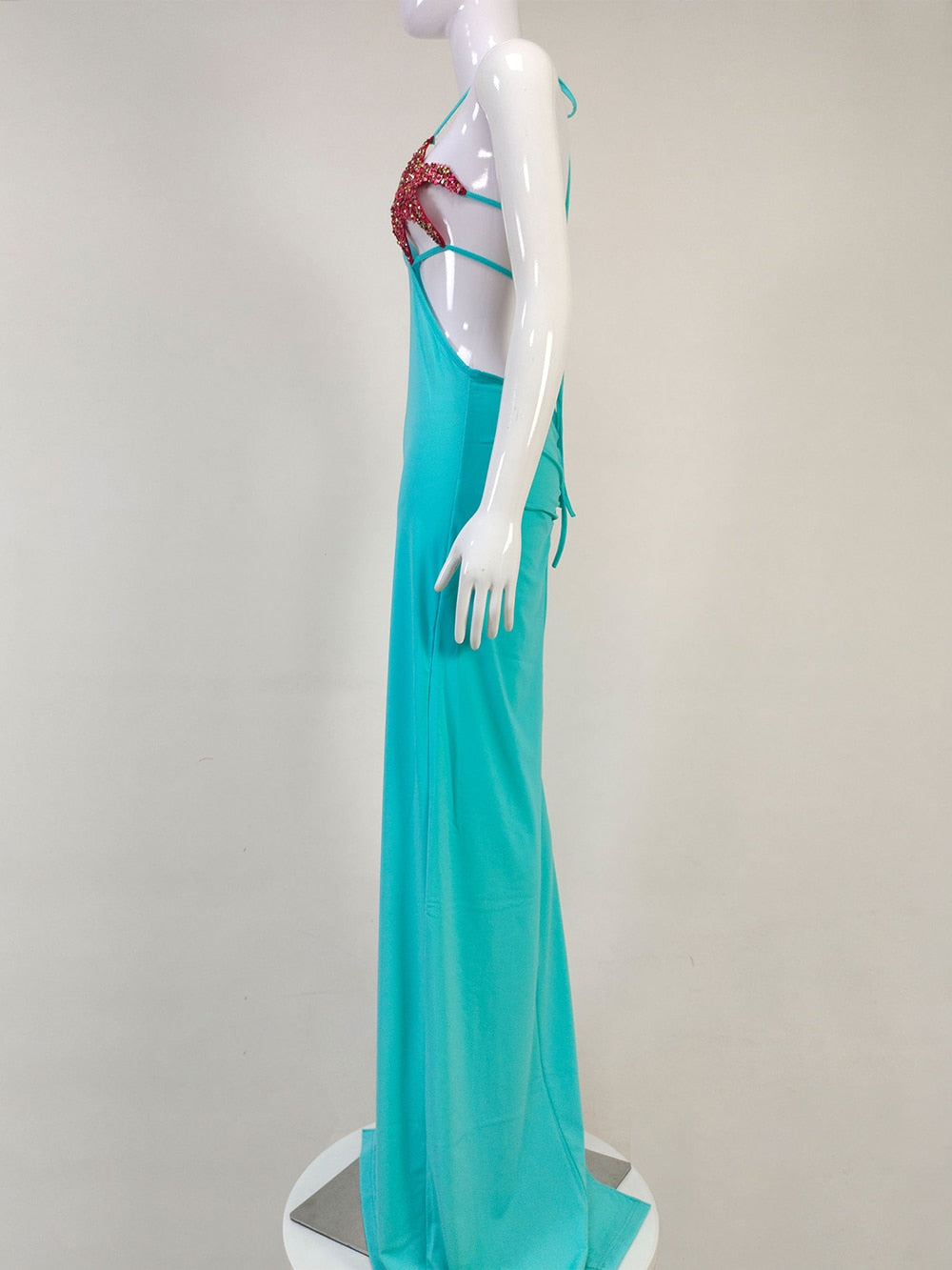 Star Backless Maxi Dress