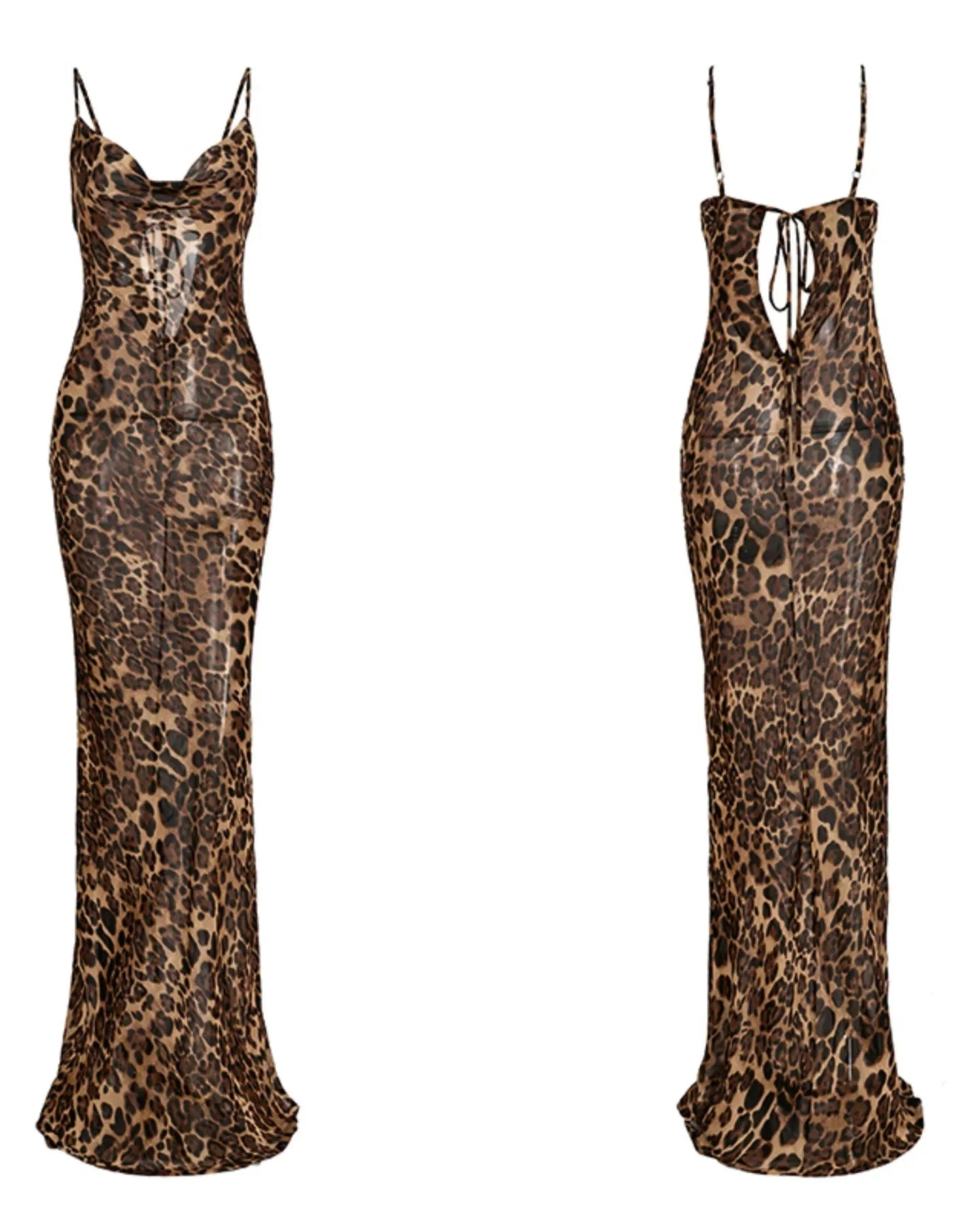 Stephanie Leopard Maxi Dress