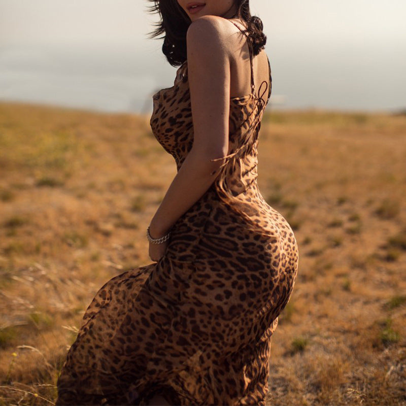 Stephanie Leopard Maxi Dress