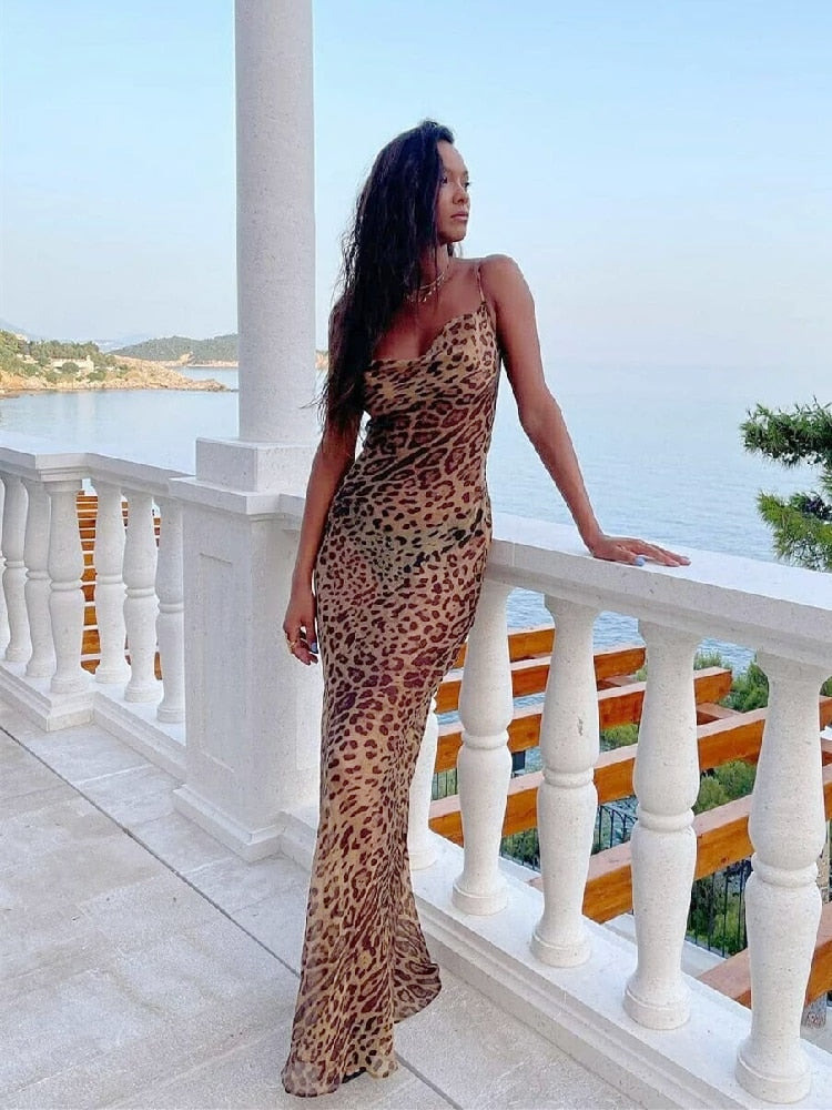 Stephanie Leopard Maxi Dress Leopard