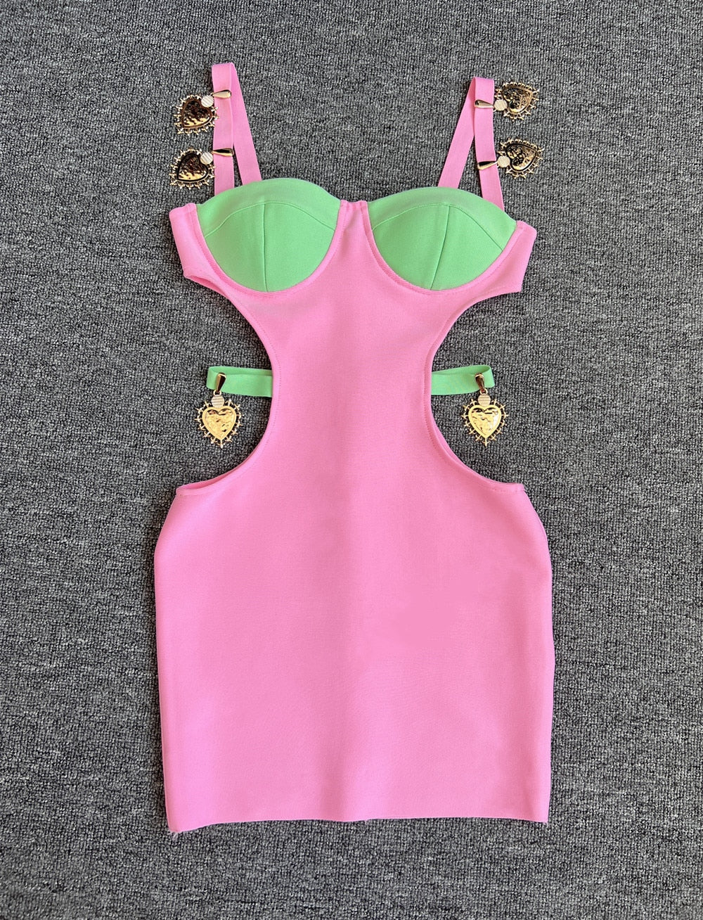 Toya Bandage Mini Dress Pink