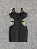 Toya Bandage Mini Dress Black