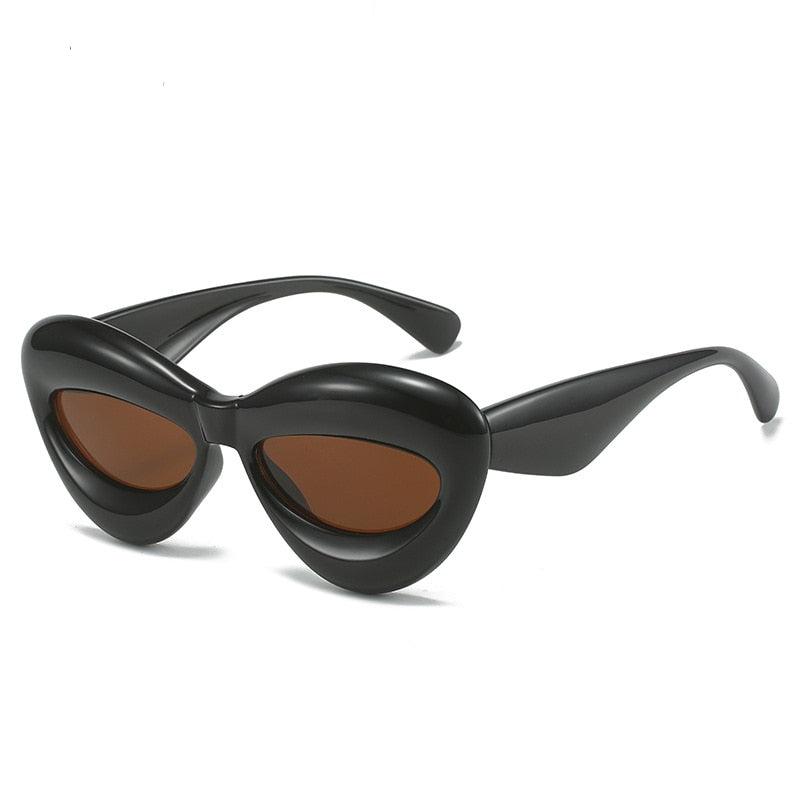 Unique Gradient Sunglasses Black Brown Other