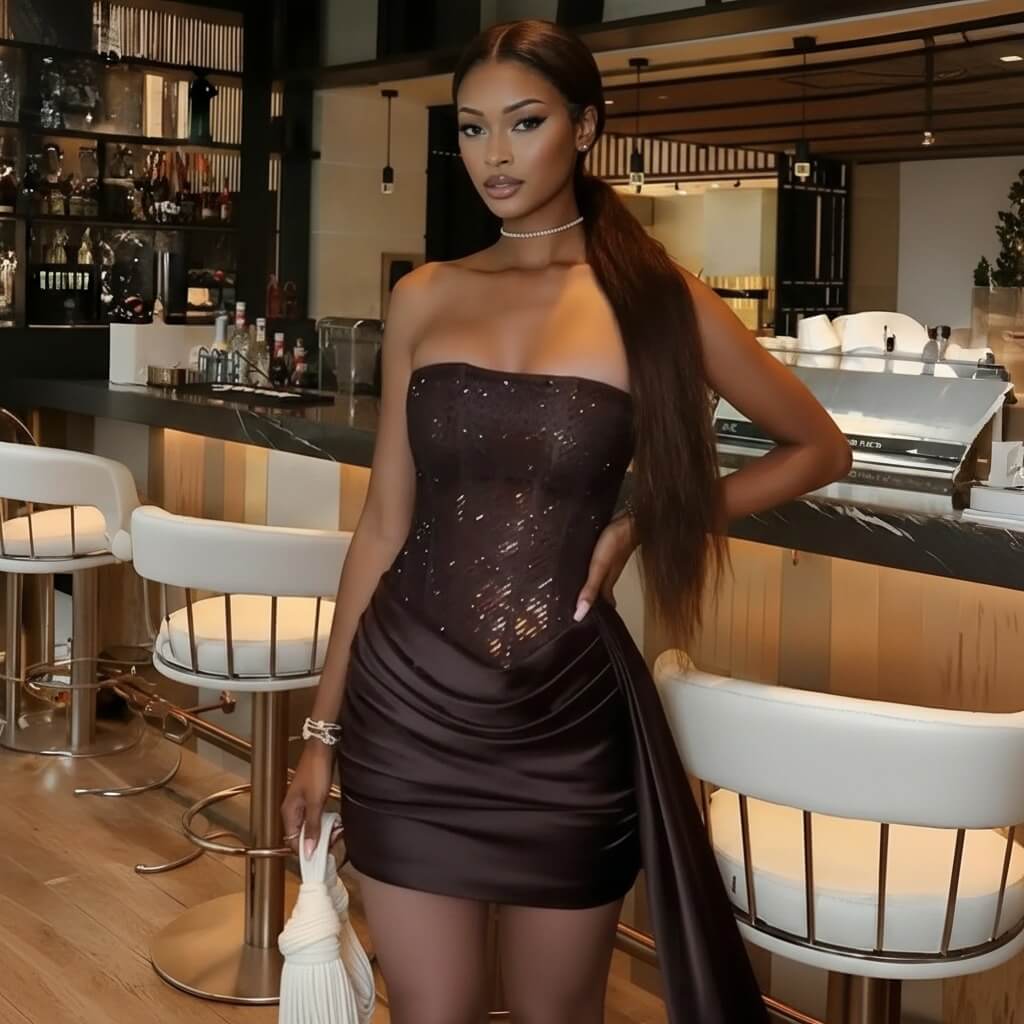 Strapless Ruched Party Dress