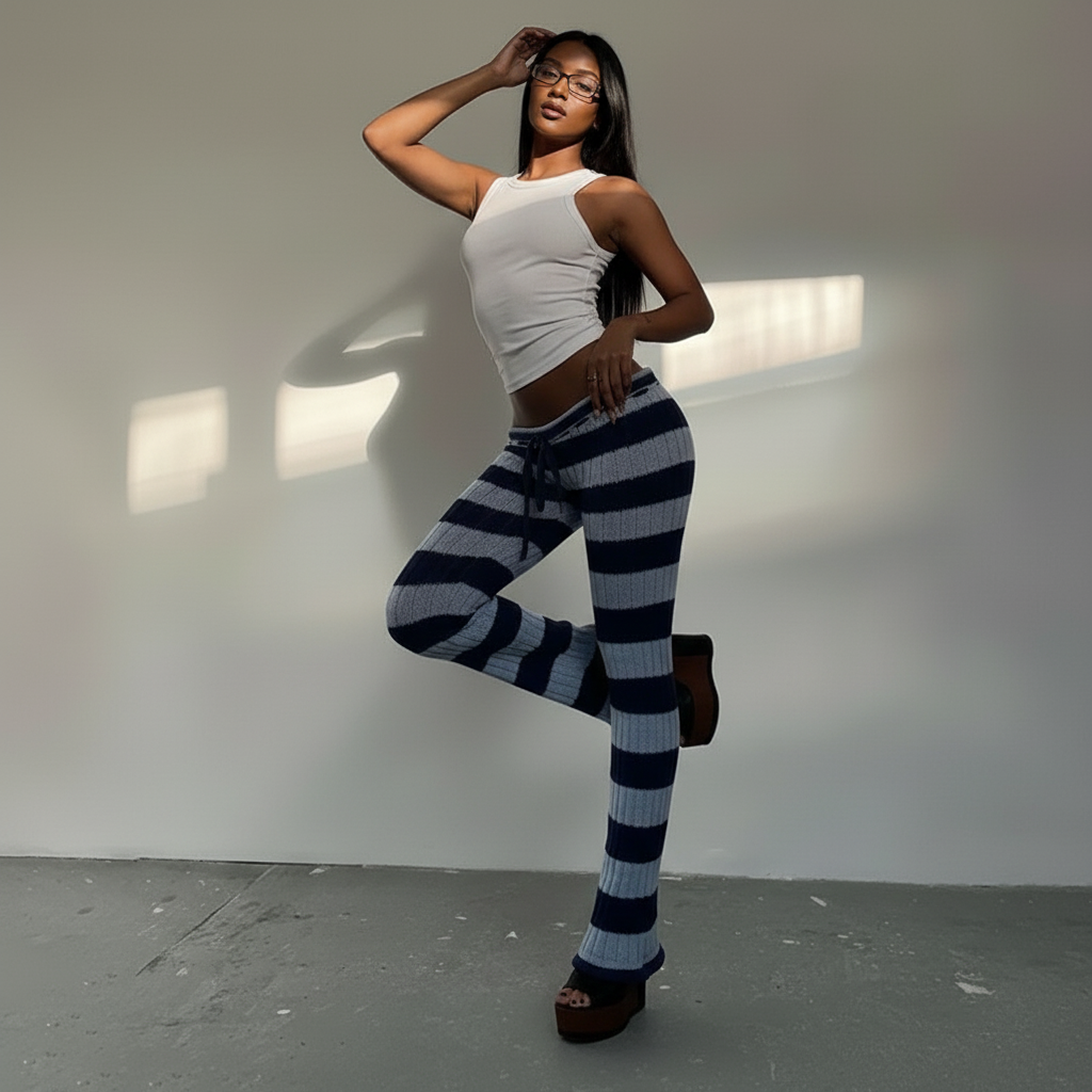 Striped Knit Pants