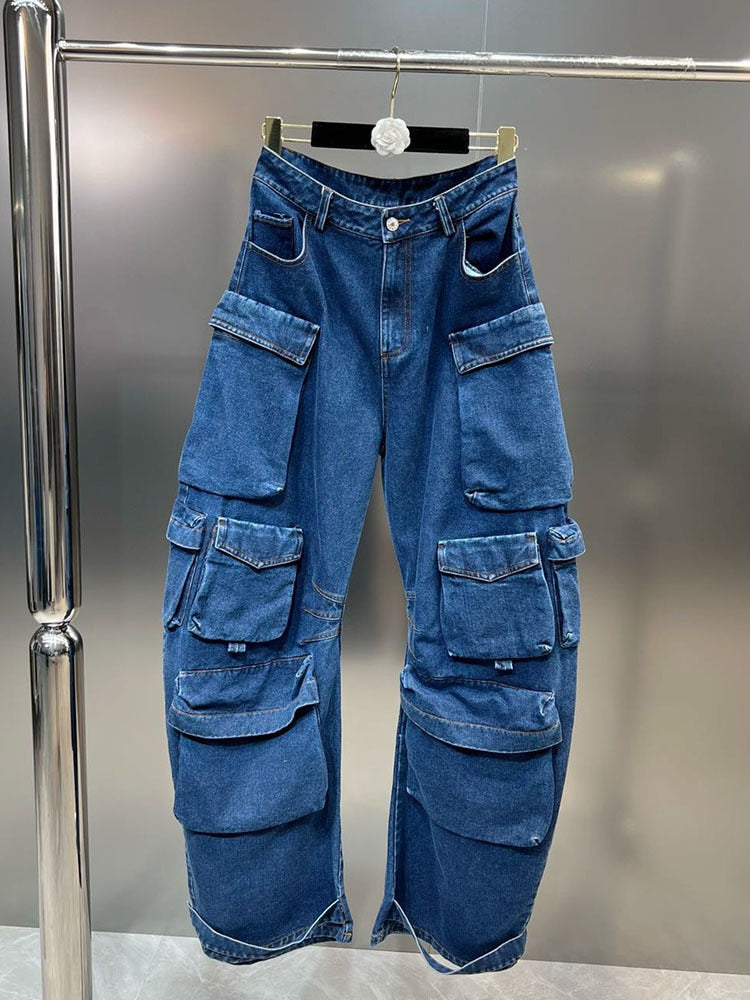 Worth A Shot Cargo Jeans denim Blue
