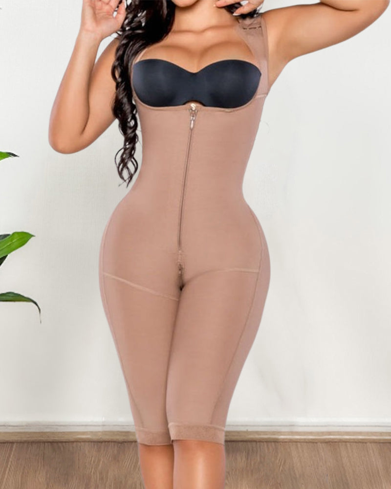 Faja Effecto Invisible Zipper Gridle RosyBrown