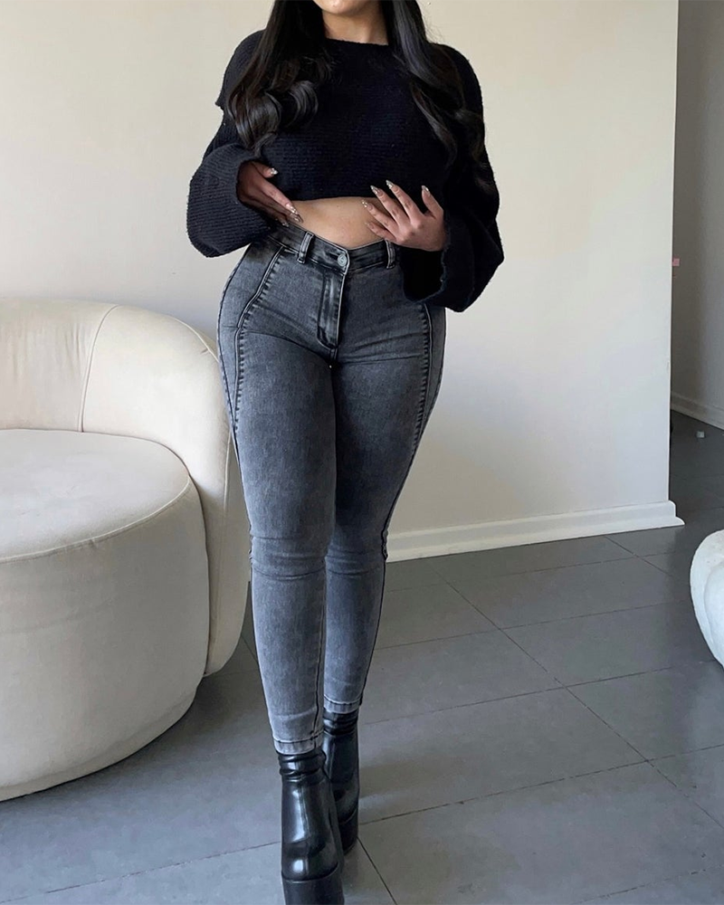 Fashion Skinny Hips Enhance Jeans