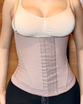 3 Rows Hook Eye Tummy Sculpting Waist Trainer Vest RosyBrown
