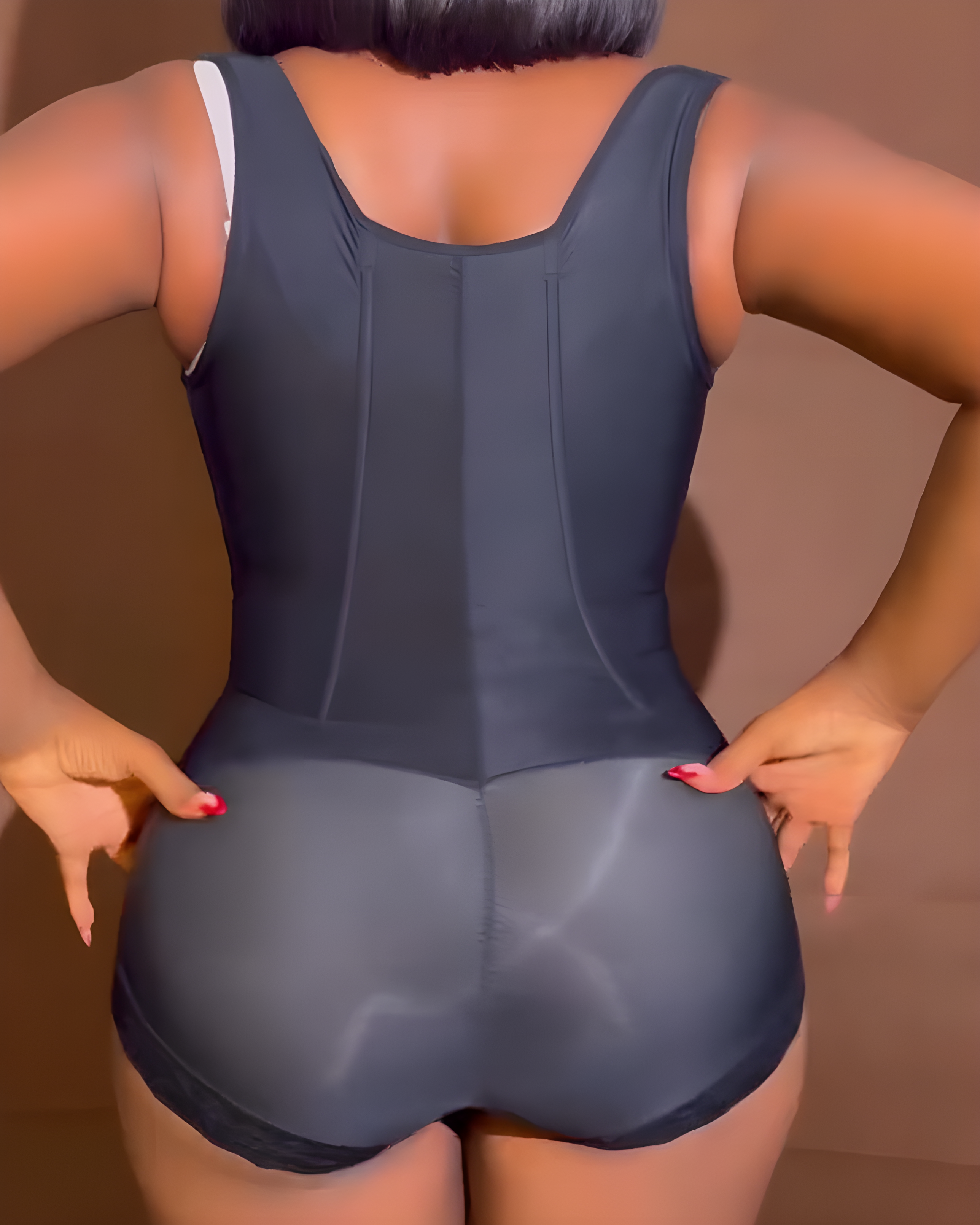 Lace-Trimmed Steel-Boned Thong Body Shaper