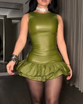 Women's Sleeveless Slimming Bodycon Dress Green