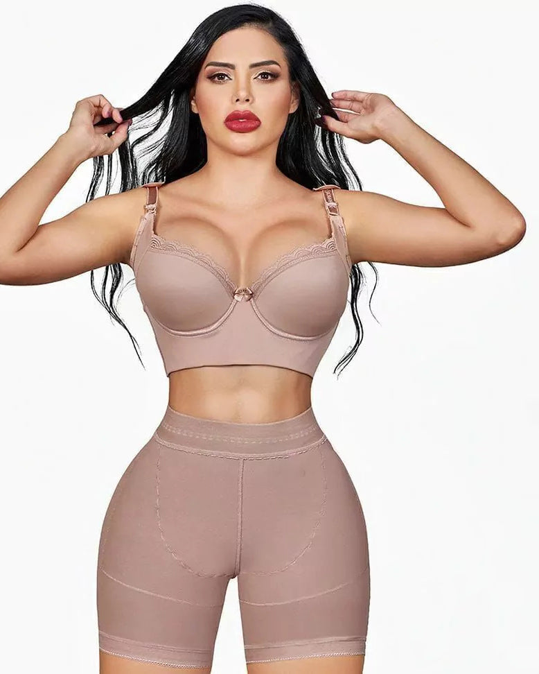 Full Cup Push Up Shaping Bra RosyBrown