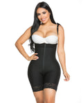 Women Compression Tummy Control With Zipper Shapewear Black