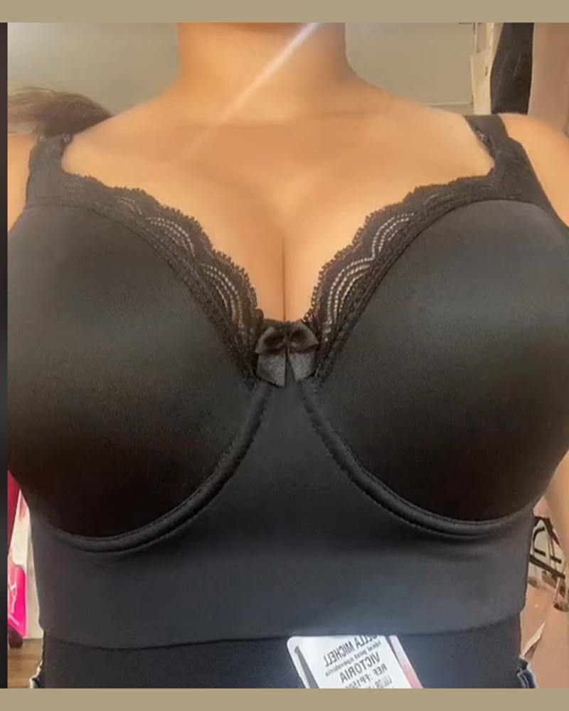 Women's Seamless Sexy Push Up Shaping Bra Black