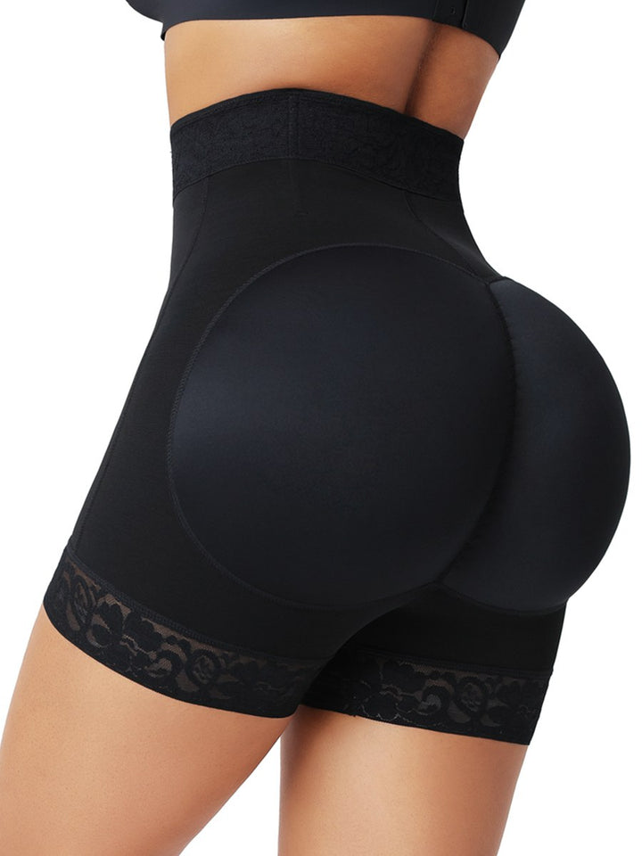 High Waist Front Zipper Butt Lifter Shorts