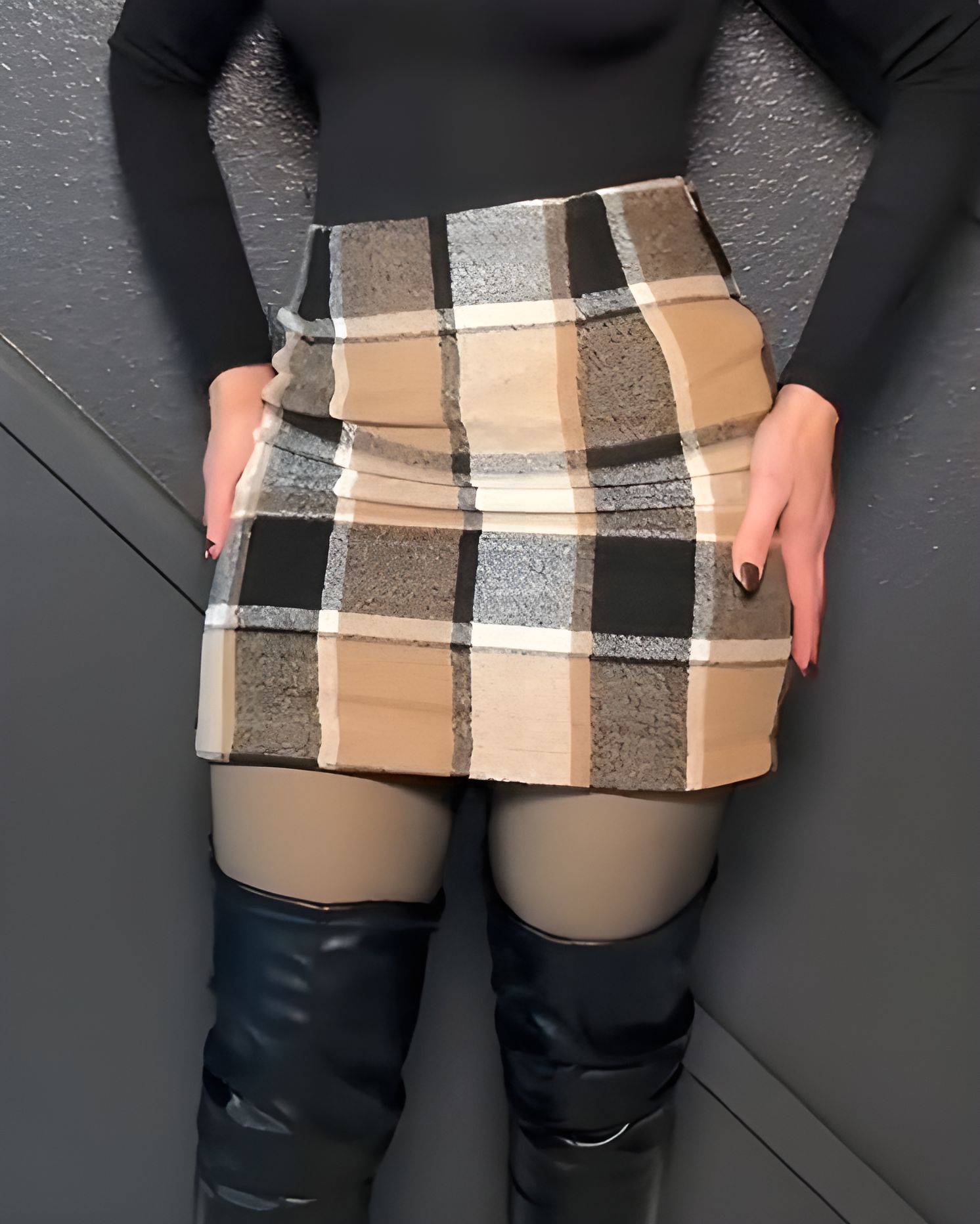 Women's Plaid Bodycon Skirt Peru