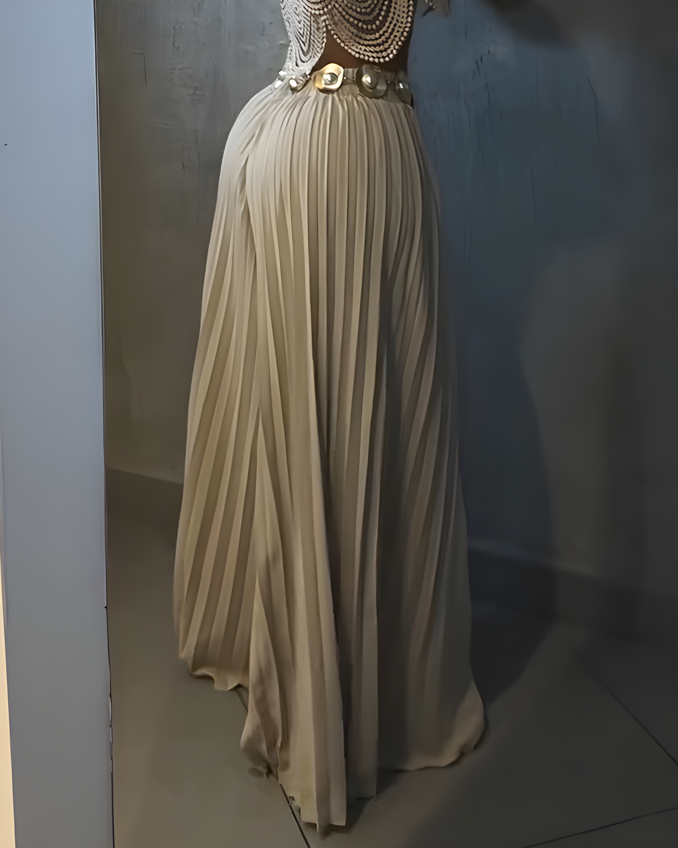 Women's Casual Ruched Wide-Leg Pants