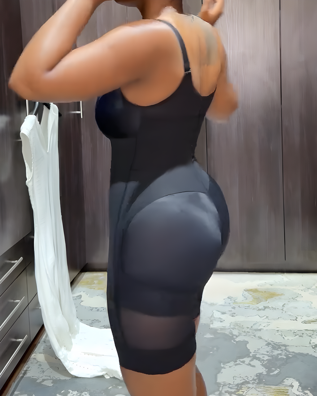 Lace Trim Tummy Sculpting Full Body Shaper