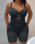 Seamless Mesh Butt Lifter Body Shaper Black