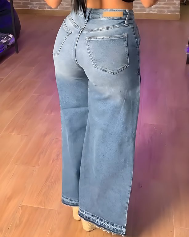 Women's Slim-Fit Loose Wide-Leg Jeans