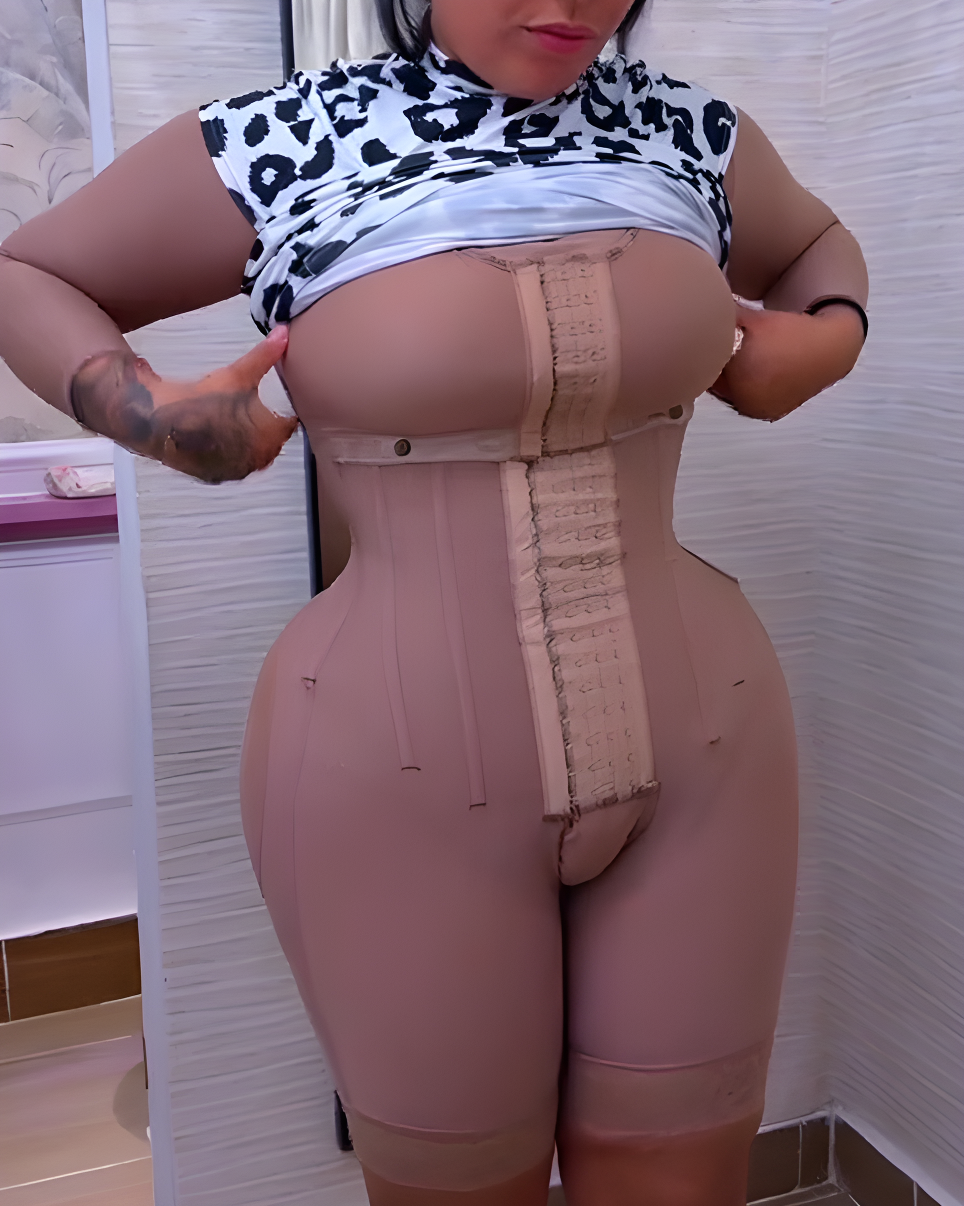 Women's Long-Sleeved Abdominal Compression Body Shaper