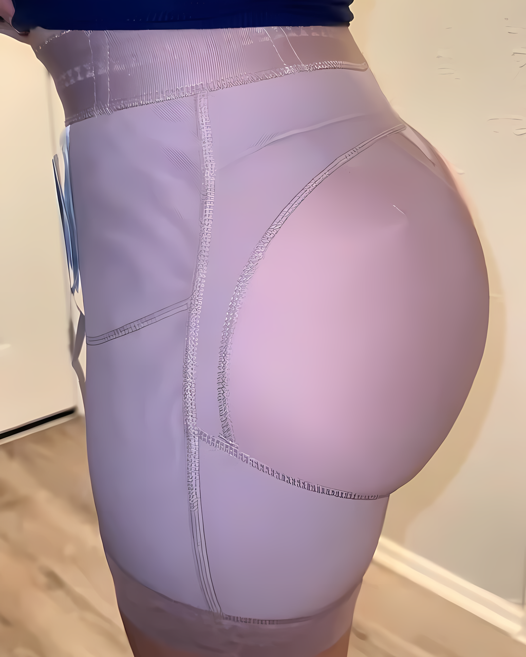 4 Rows Hook Eye High Rise Tummy Sculpting Shorts