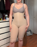 Side Steel Boned Support Open Chest Shapewear Tan