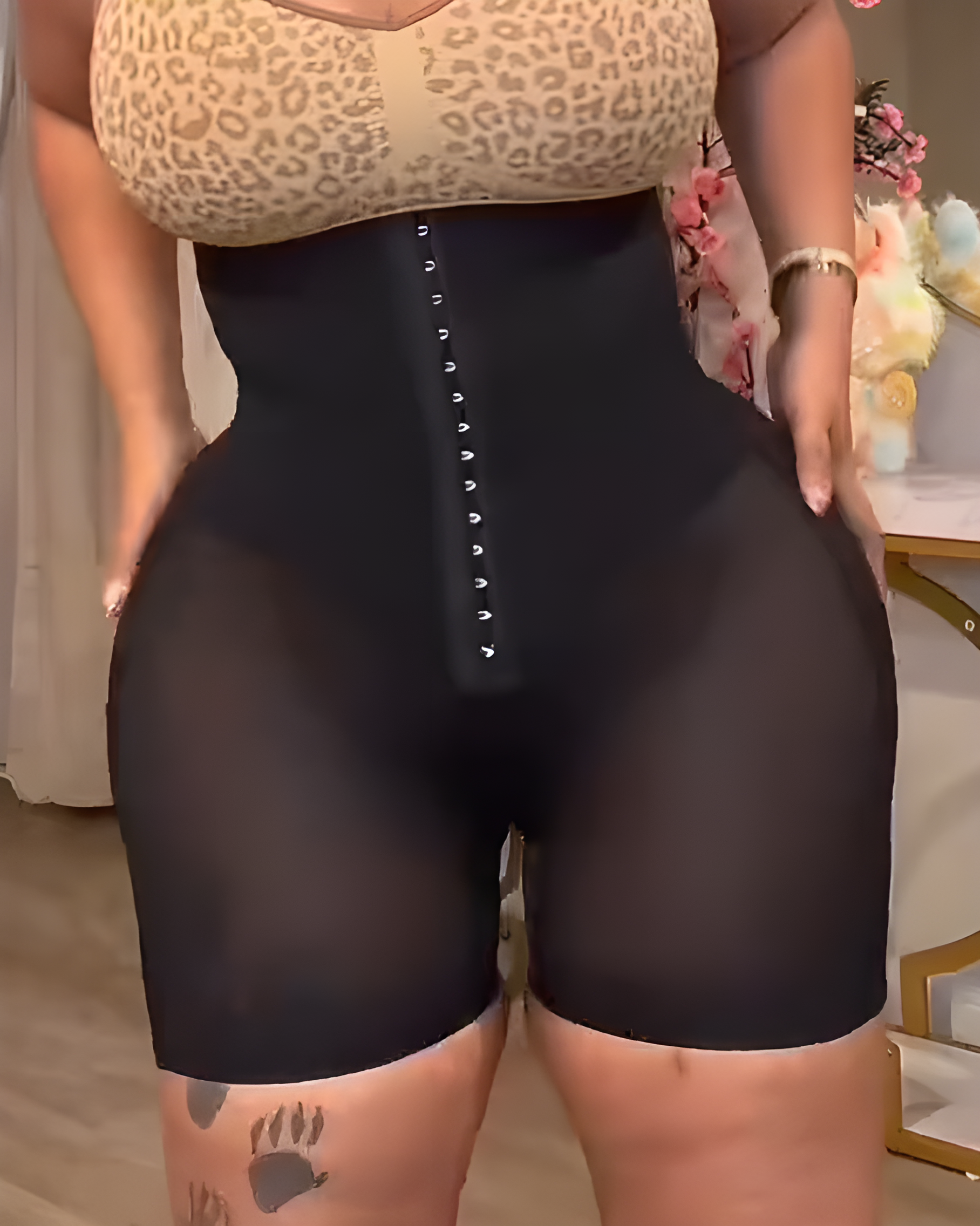 High-Waisted Tummy-Control Seamless Mesh Shaper Shorts