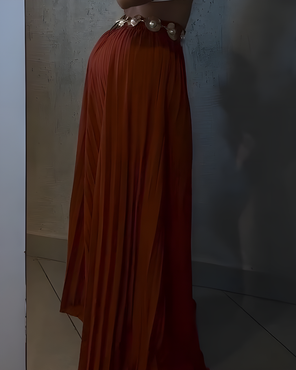 Women's Casual Ruched Wide-Leg Pants