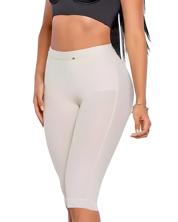 Mid-Length Hip-Lifting Shaper Pants Beige
