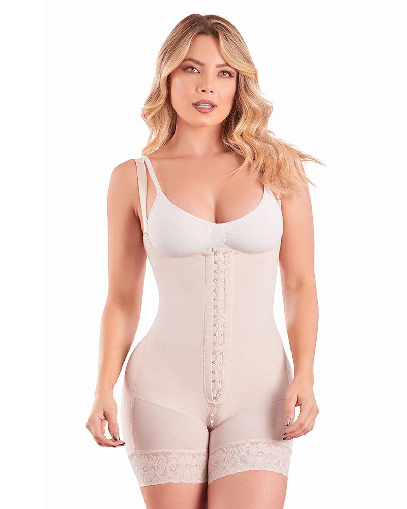 Strapless Free Back Slimming High Compression Shapewear Beige